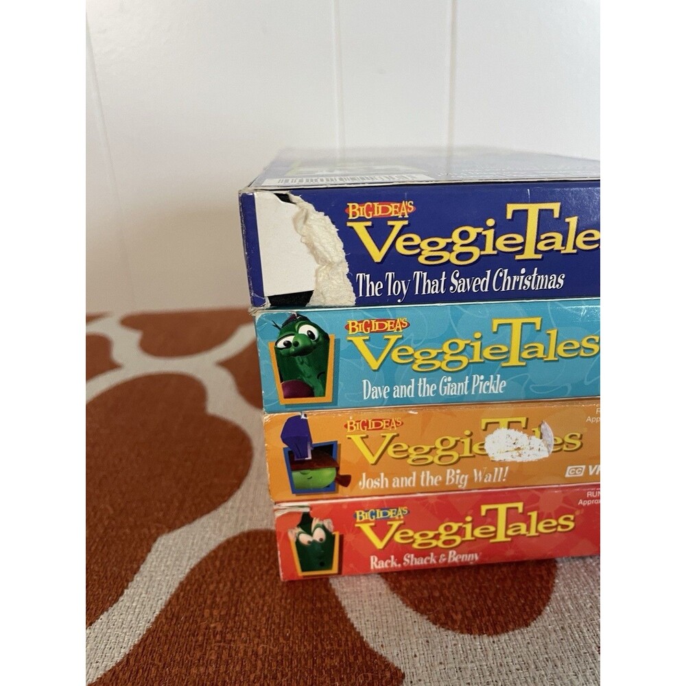 Veggie Tales Lot VHS Movies Children Shows Big Ideas Vintage Christmas 10 Tapes - Picture 4 of 5